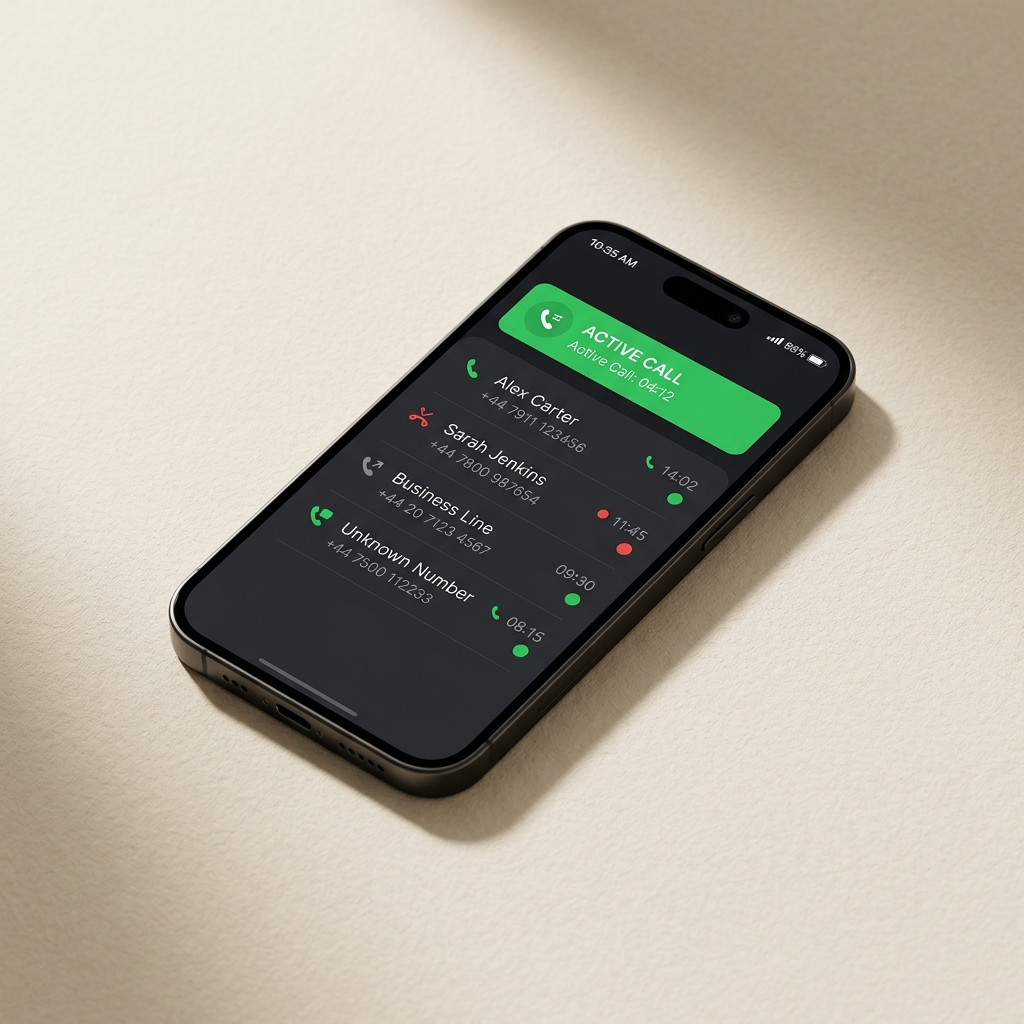 KaiCalls iPhone Call Log Dashboard